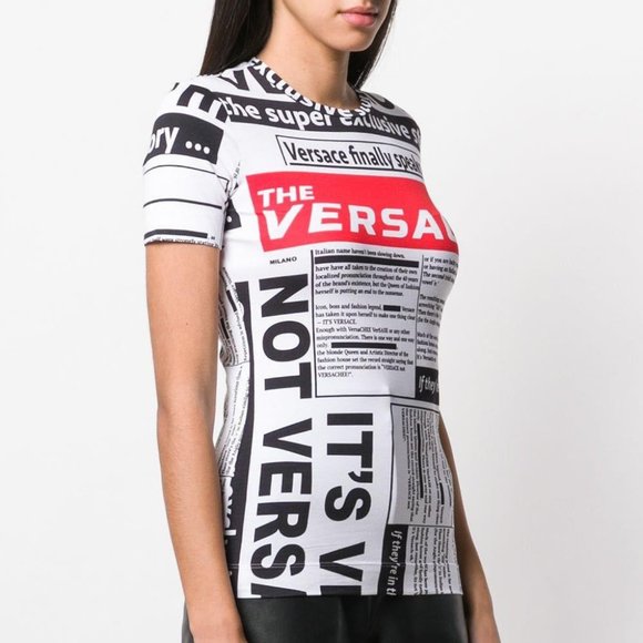 Versace Tops - Versace - Authentic Newspaper T-Shirt